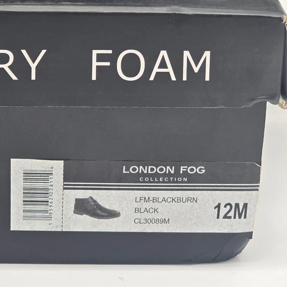 London Fog Blackburn Mens Black Memory Foam Chukka Boots CL30089M Size 12M